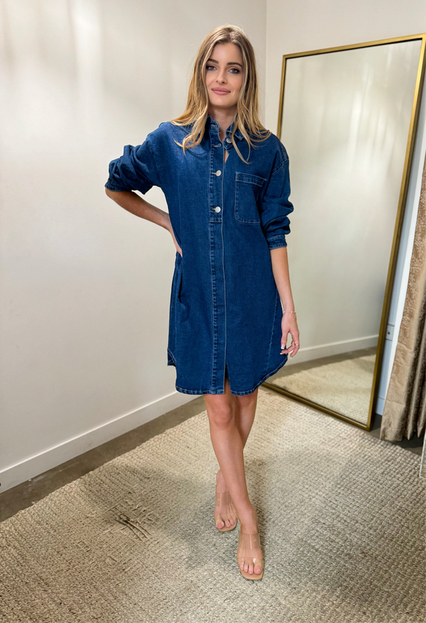 Sweeny Denim Shacket Dress