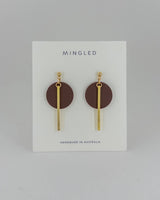 KYRA | Nutmeg Brown and Gold Dangle Earrings