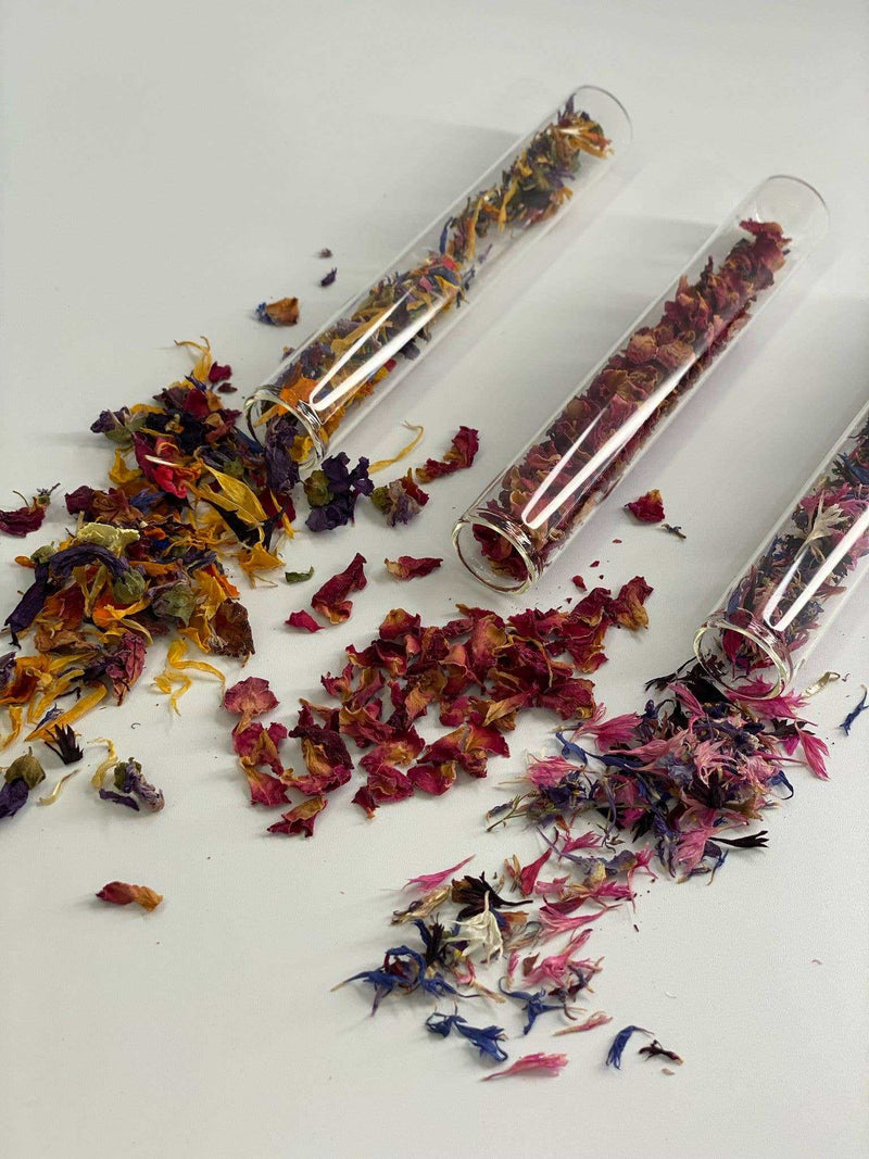 'The Peel Thing' Edible Flower Sprinkles-Rainbow Mix  Test Tube