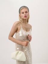 Venetia Woven Clutch - Off White