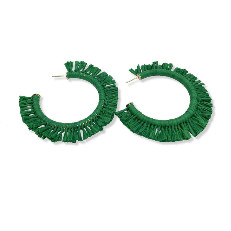 Large Raffia Hoops