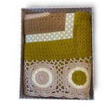 'And the Little Dog Laughed' Ocre Hand Crochet Blanket - Caramel