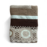 'And the Little Dog Laughed' Orce Hand Crochet Blanket - Chocolate