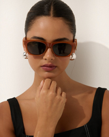 Angels Whisper Accessories - L&S Ria Basic Square Sunglasses in Brown -House of Holabox