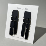 PILA | Large Statement Earrings - Matte Black