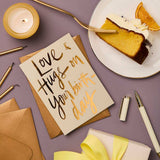 ‘Gabrille & Celine’ Love & Hugs On Your Birthday Foil Birthday Card