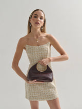 Hailey Statement Handle Bag in Burgundy