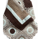 'And the Little Dog Laughed' Orce Hand Crochet Blanket - Chocolate