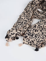 Cattura Leoard Tassel Lightweight Scarf
