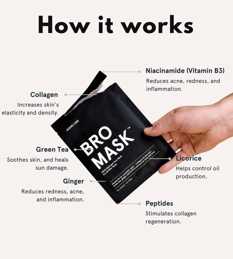 'Jaxon Lane' Bro Mask Hydrogel Face Mask (Single Mask)