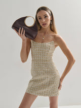 Hailey Statement Handle Bag in Burgundy