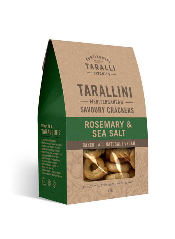 TARALLINI - Rosemary & Sea Salt - Vegan (125g)