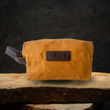 ‘Valor’ Waxed Canvas Toiletry Bag - Mustard