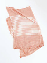 Pink Stripe Cotton Sarong Scarf