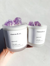 Amethyst Intention Crystal Candle - calm & centred