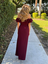 Noah Ruffle Off Shoulder Maxi Dress