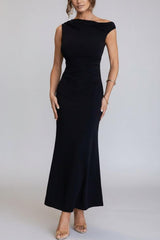 Avaliah Off Shoulder Maxi Dress-Dresses-Here Comes The Sun-House of Holabox