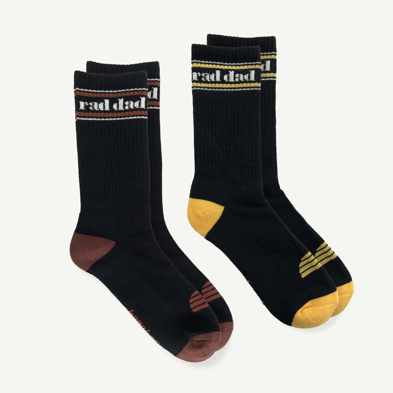 ‘Banabae’ Rad Dad Organic Cotton Crew Sock Pack - Black