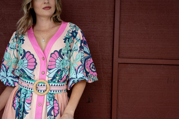 Dali Event Maxi Dress - Cali Pink