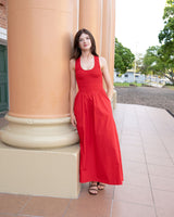 Freyja Shirred Raceback Dress