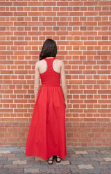 Freyja Shirred Raceback Dress