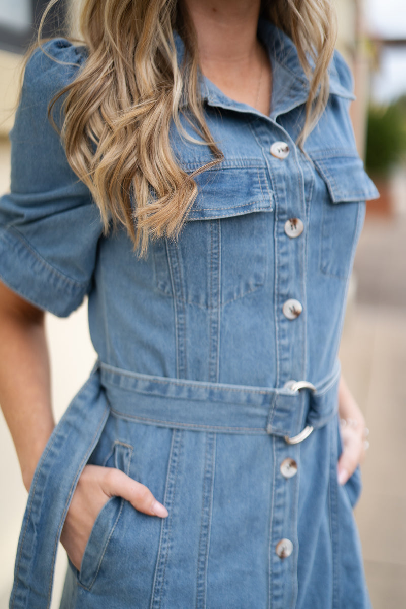 Anna Denim Maxi Dress