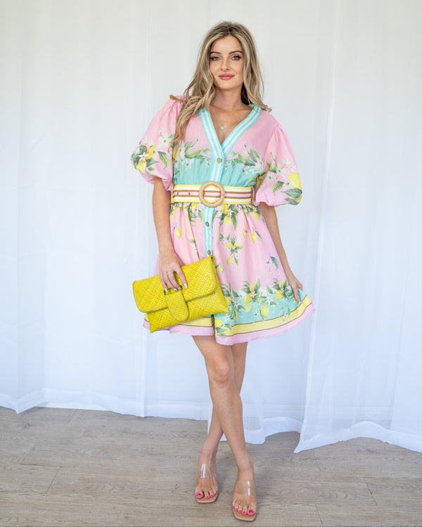 The Dali Mini Dress - Lemoncello