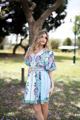Dali Mini Event Dress - Island Blue