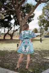 Dali Mini Event Dress - Island Blue
