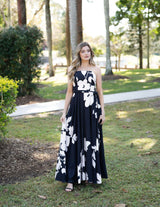 Carey Adjustable Strap Maxi Event Dress