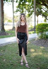 Connie Knit Tank - Chocolate