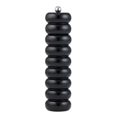 Black pepper grinder on a white background