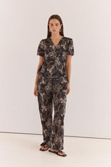 Ferras Bias Cut Pant - Snap Dragon-Bottoms-Sass Clothing-House of Holabox