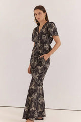 Ferras Bias Cut Pant - Snap Dragon-Bottoms-Sass Clothing-House of Holabox