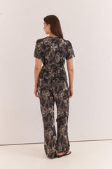 Ferras Bias Cut Pant - Snap Dragon-Bottoms-Sass Clothing-House of Holabox