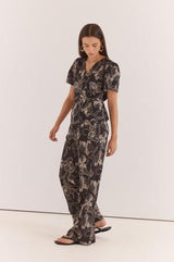 Ferras Bias Cut Pant - Snap Dragon-Bottoms-Sass Clothing-House of Holabox