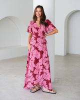 Full Bloom Maxi Wrap Dress