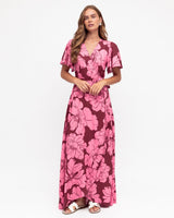 Full Bloom Maxi Wrap Dress