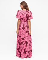 Full Bloom Maxi Wrap Dress