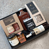 Father's Day Grill King BBQ gift box with sauces, rubs, and seasonings