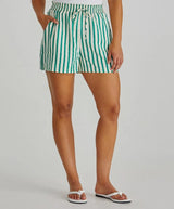 Henri Shorts - Green Stripe