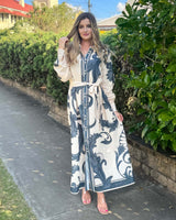 Zayna Linen Blend Maxi Dress