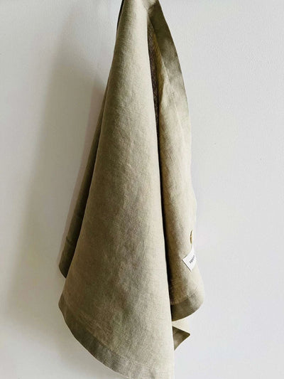 ‘Mama And Tochter’ French Linen Tea Towels - Assorted – OLIVE GREEN
