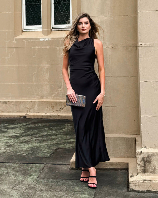 Beth Satin Event Maxi Dress
