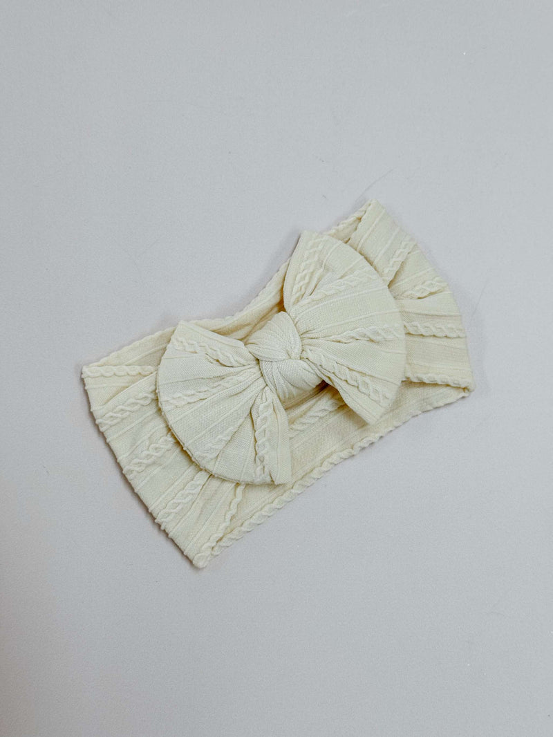 ‘Hazel & Hunter’ Cable Knit Baby Bows