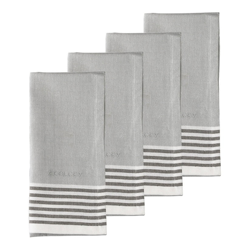 ‘Ecology’ Cafe Set of 4 Napkins Grey