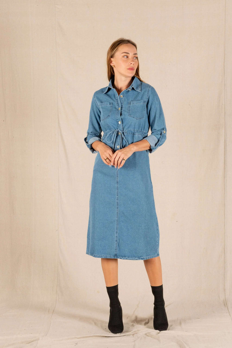 Joan Midi Denim Dress