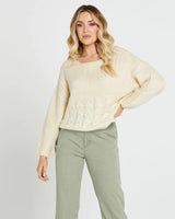 Erin Cable Knit Jumper - Cream