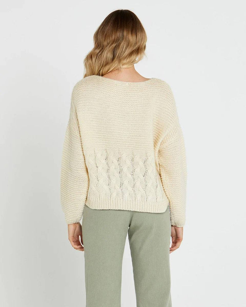 Erin Cable Knit Jumper - Cream