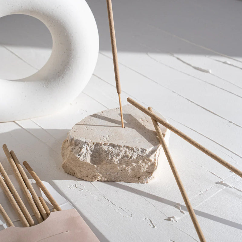 ‘Peggy Sue Co’ Travertine Incense Holder